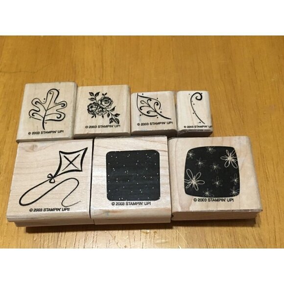 7~2003 Retired Stampin Up Wood‎ Rubber Mounted Stamps - Picture 3 of 4